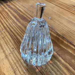 Glass pear paperweight